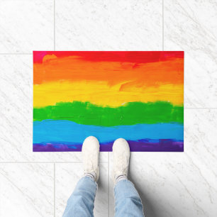 Öl Paint Rainbow LGBT Doormat - Bold Prix Fußmatte
