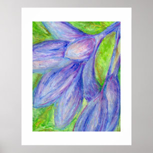 Öl-Pastell-Lila-Blume Poster