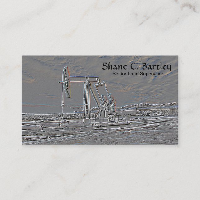 Öl-Pumpanlage-Visitenkarte Visitenkarte (Vorderseite)