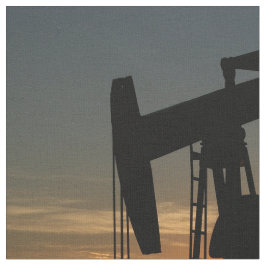 Öl-Pumpen-Jack an Sonnenuntergang 9" Stoff