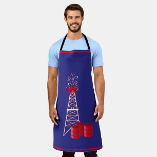 Öl-Rig-Derrick mit Barrels Schürze