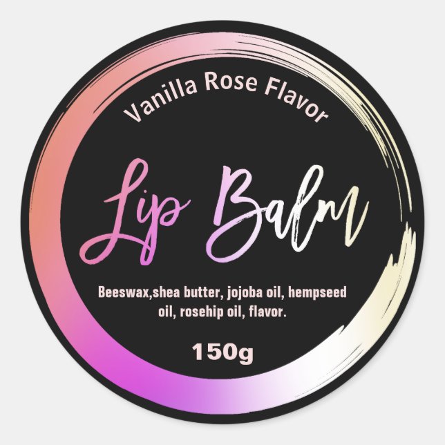 Öl-Slick Paint Lip Balm Labels Runder Aufkleber (Vorderseite)