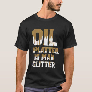 Öl Spritzer ist menschlicher Glitzer T-Shirt