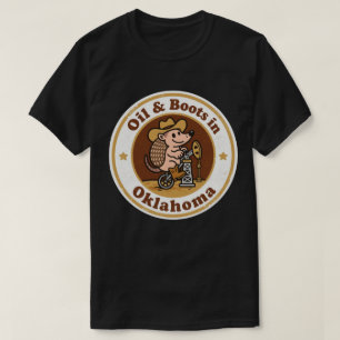 Öl & Stiefel_ Oklahoma Vintage Kunstwerke T-Shirt