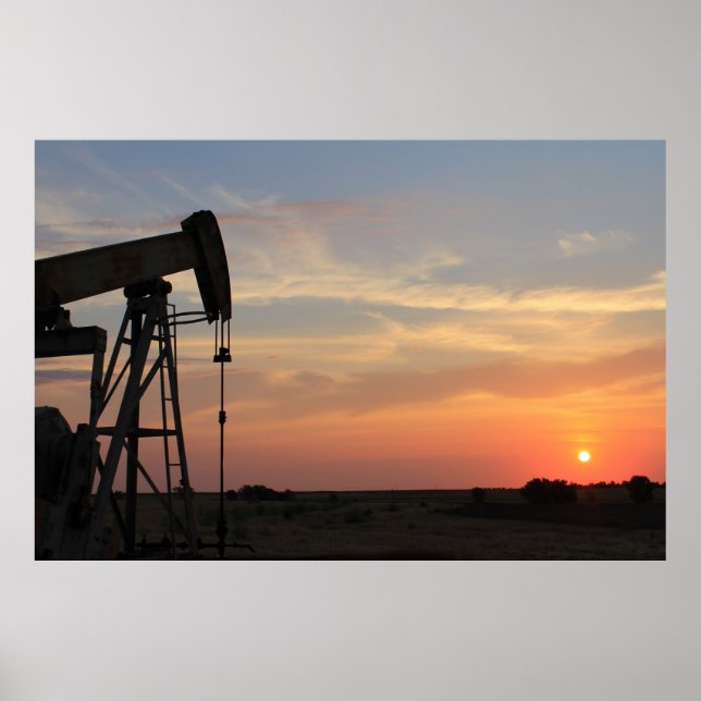 Öl Sunrise Poster (Vorne)