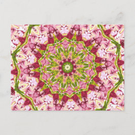 Ola Boos grünes und rosa Kaleideskop Postkarte