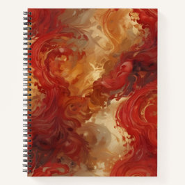 Ola de Oro y Carmesí Notizbuch