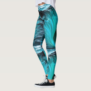 "Ola Tiburón" Blaue Haifischwelle Leggings