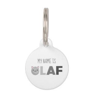 Olaf Gray oder Ginger Cat Pet ID Tag Haustiermarke