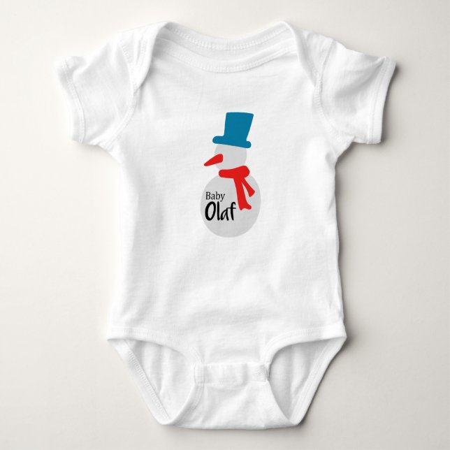 Olaf Snowman Baby Strampler (Vorderseite)