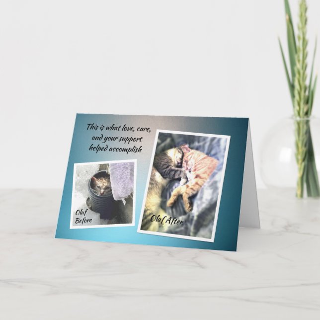 Olaf Vielen Dank, Ihre Karte (Vorderseite)