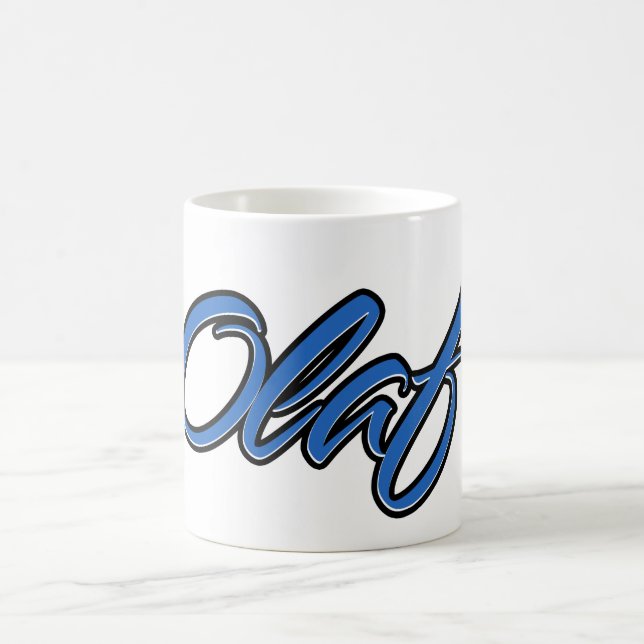 Olaf Vorname Name blue Tasse Kaffeetasse (Mittel)