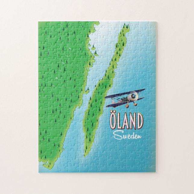 Öland Schweden - Inselkarte Puzzle (Vertikal)