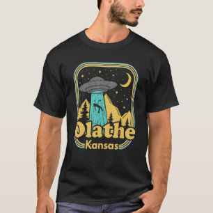 Olathe Kansas Ufo Alien Hunter 80er Staatsstolz T-Shirt