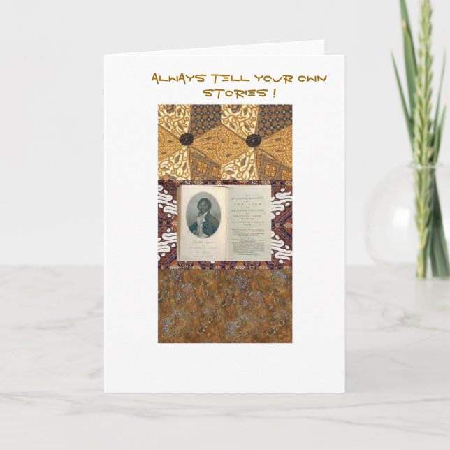 Olaudah Quiano-Always erzählen Ihre eigenen Karte (Vorderseite)