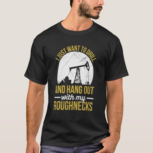 Ölbohrpipeline für eine Ölbohrinsel T-Shirt (Vorderseite)