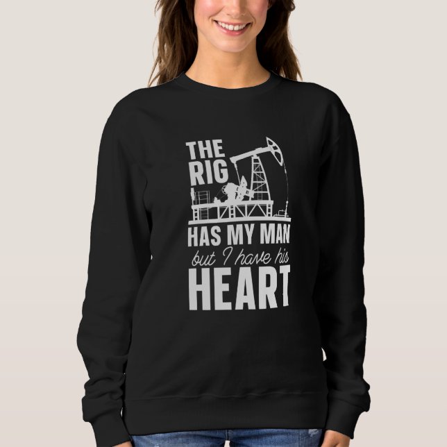 Ölbohrturm Fracker-Ölfeld Sweatshirt (Vorderseite)