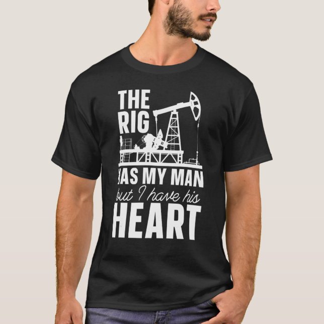 Ölbohrturm Fracker-Ölfeld T-Shirt (Vorderseite)