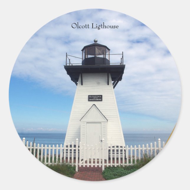 Olcott Lighthouse Aufkleber (Vorderseite)