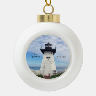 Olcott Lighthouse Ball oder Schneeflocke Keramik Kugel-Ornament