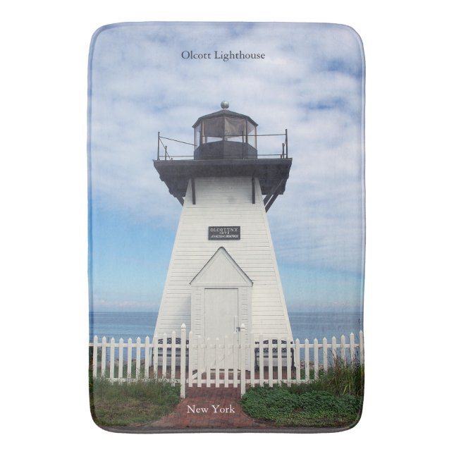 Olcott Lighthouse bathmat Badematte (Vorderseite Vertikal)