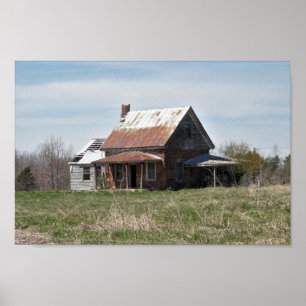 Old Abandoned House In The Country Poster