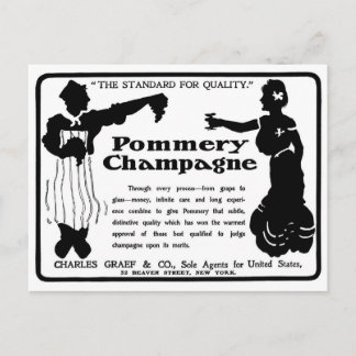 Old Advert Pommery Champagne Postkarte