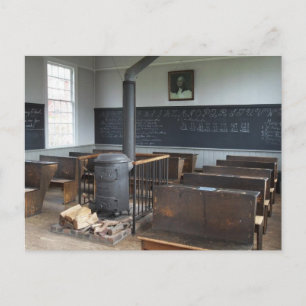 Old American Classroom Postcard Postkarte