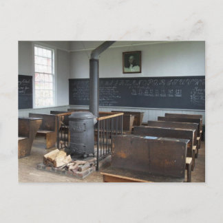 Old American Classroom Postcard Postkarte