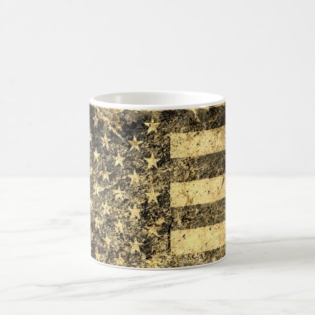 Old American Flag Grunge 2 Tasse (Mittel)