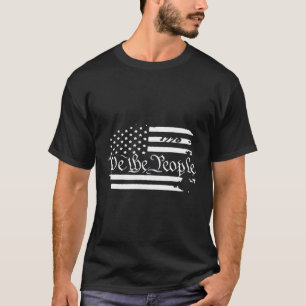 Old American Flag Patriotic 1776 We The People USA T-Shirt