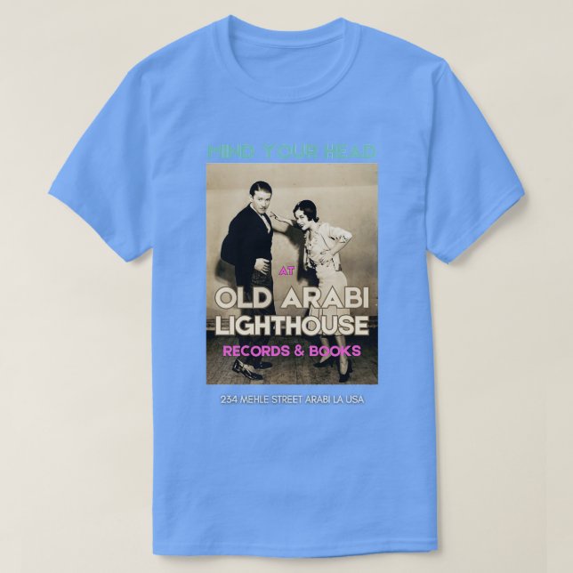 Old Arabi Lighthouse Platten Bücher TShirt - 2 (Design vorne)
