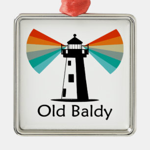 Old Baldy Lighthouse Rainbow Ornament Aus Metall