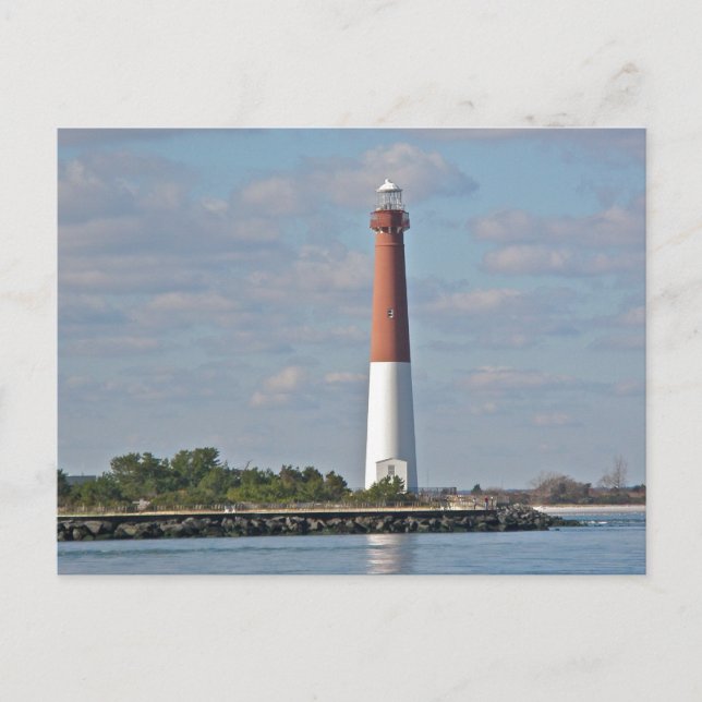 "Old Barney" Barnegat Lighthouse LBI NJ Postkarte (Vorderseite)