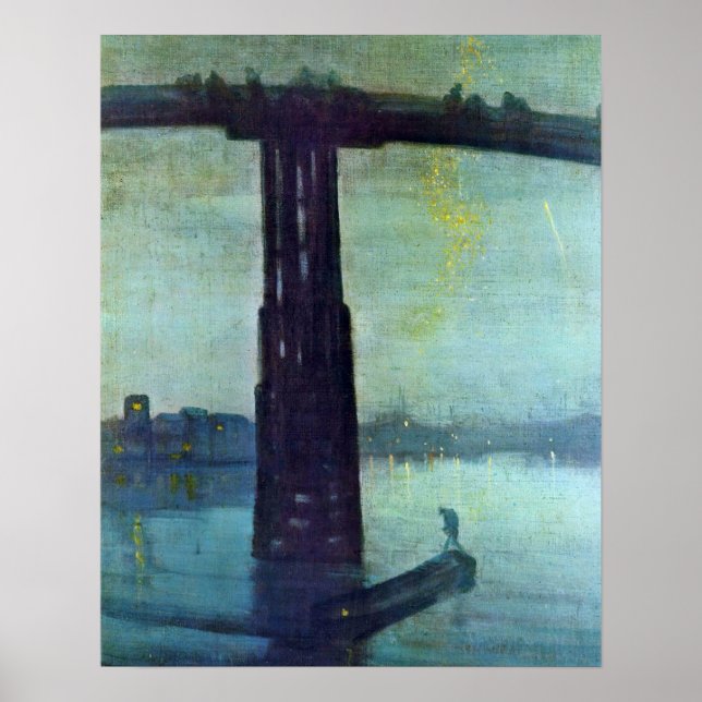 Old Battersea Bridge von James McNeill Whistler Poster (Vorne)