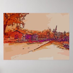 Old Bayou Liberty Bridge Poster