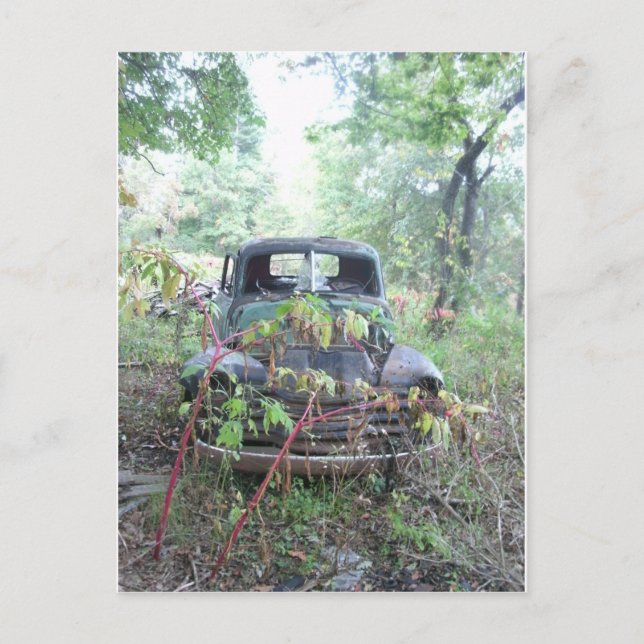 Old Beat Up LKW Postkarte (Vorderseite)