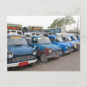 Old Blue Mazdas Taxis Postkarte
