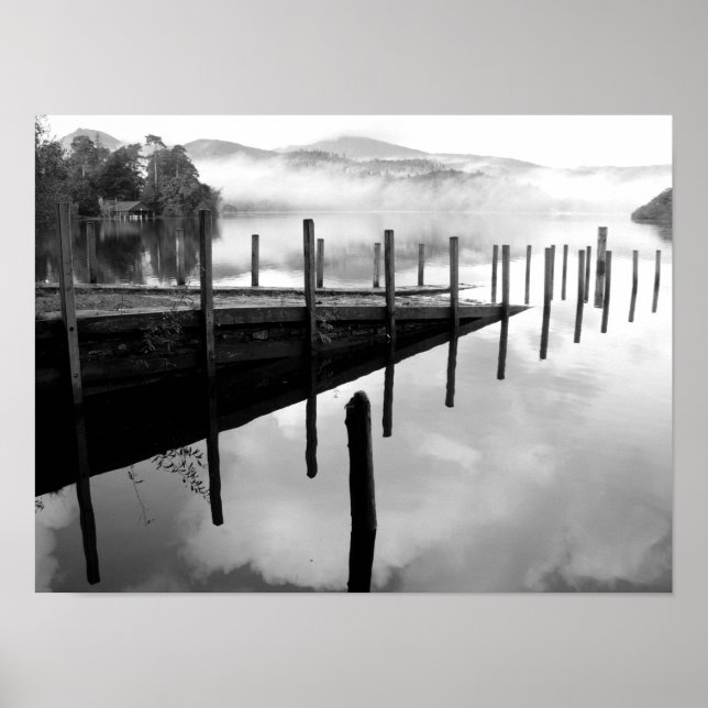 Old Boat Ramp - Derwentwater, The Lake District Poster (Vorne)