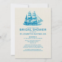 Old Boats Bridal Dusche Einladungen
