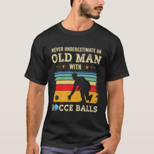 Old Bocce Ball Team Boccia Bocci Grandpa Vater Spa T-Shirt