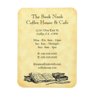 Old Books Restaurant Werbung Custom Magnet