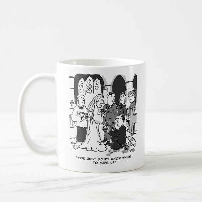 Old Boyfriend schlägt Braut bei Hochzeit vor - Fun Kaffeetasse (Links)