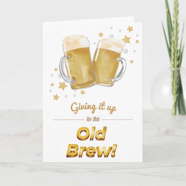 "Old Brew" Sonnenbiere Geburtstagskarte Karte (Vorderseite)
