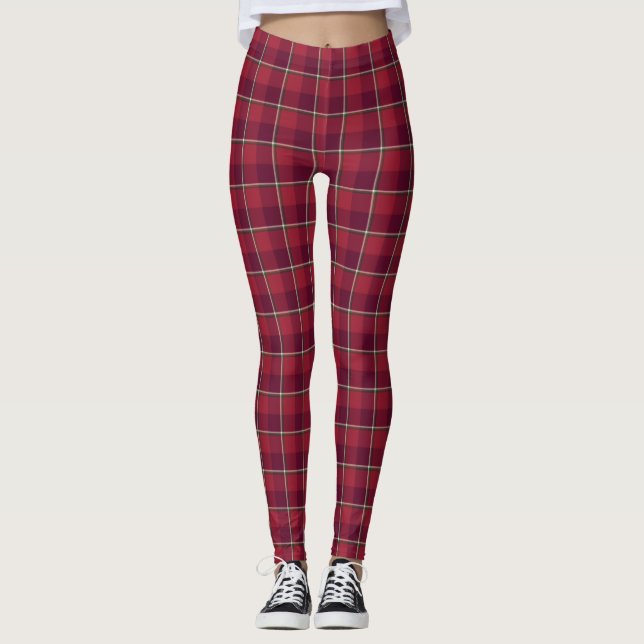 Old Brick and Cab Sav Plaid Leggings (Vorderseite)