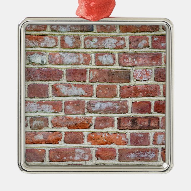 Old Brick Wall Ornament Aus Metall (Vorne)
