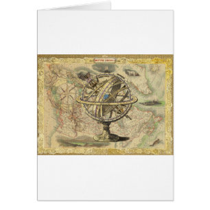 Old British America Explare Polar Bear Compass Map