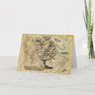 Old British America Explare Polar Bear Compass Map Karte