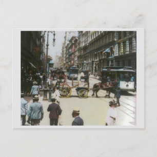 Old Broadway Street Szene 1904, New York City Postkarte