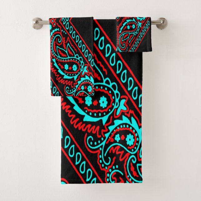 Old Brown Bandana 6 Version 2 Badhandtuch Set (Insitu)